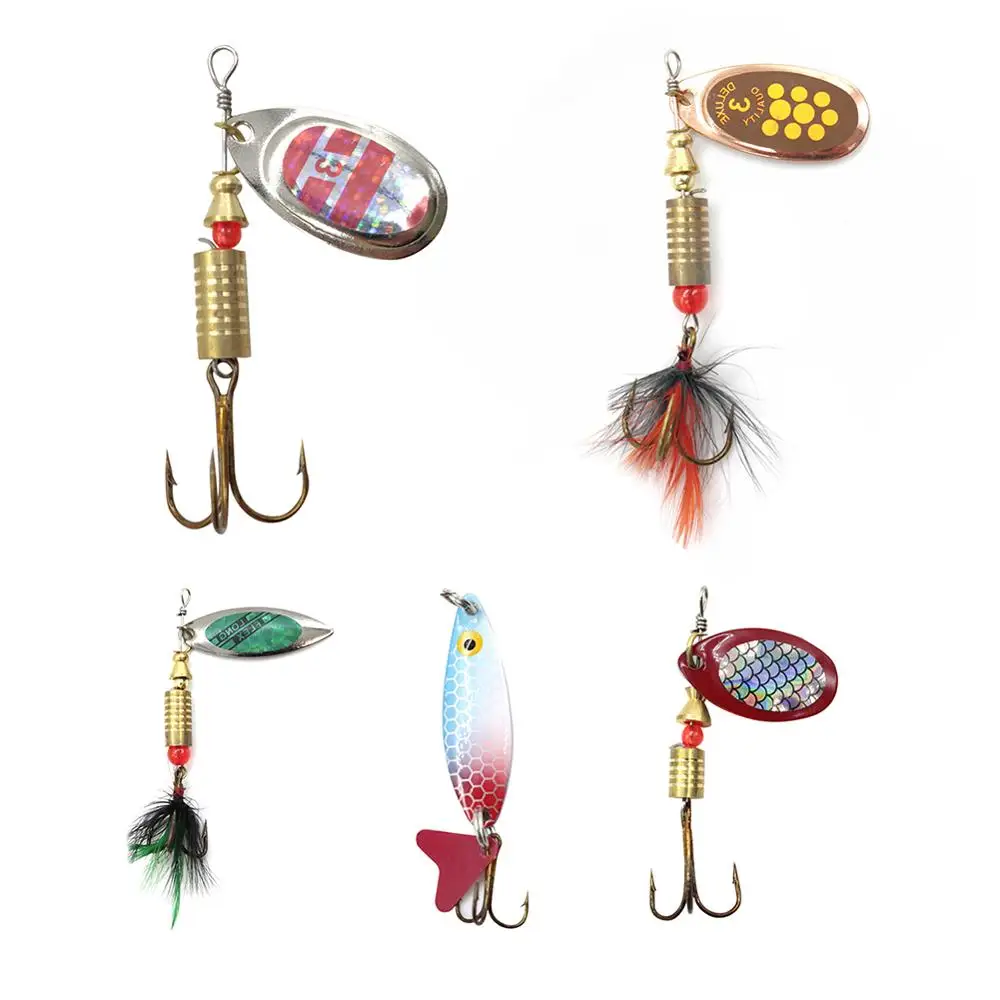 Spinner Fishing Lures Wobblers FISH Baits Jig Fishing Lure Metal