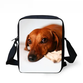 

ThiKin Dachshund Messenger Bag For Kid Boys Girls Small Cross Body Bag Cute Dog Printing Women Men Travel Shoulder Bags