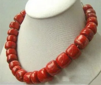 

Clains Fashion natural Red Coral Necklace large beads 18"
