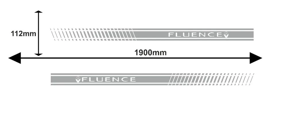 Автомобиль 2X для RENAULT FLUENCE saia боковой corpo decalque do vinil graphics de qualidade premium автомобильный Стайлинг