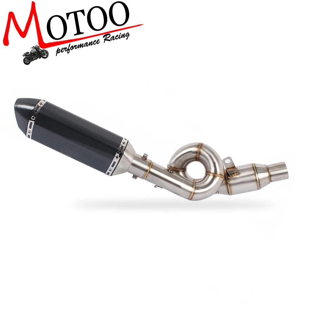 

Motoo - Motorcycle modified stainless steel roundabout middle pipe with exhaust For Kawasaki Z800 2012-2016 Slip-On
