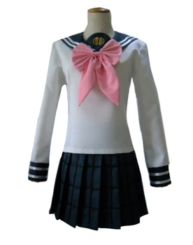 

Anime Dangan Ronpa Danganronpa Sayaka Maizono Uniform Jacket Skirt Pink Tie Halloween Cosplay Costumes