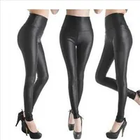 YSDNCHI Sexy Legging Punk czarne spodnie obcisłe moda czarna wysoka talia Legging Stretch Plus rozmiar leginsy Push-Up