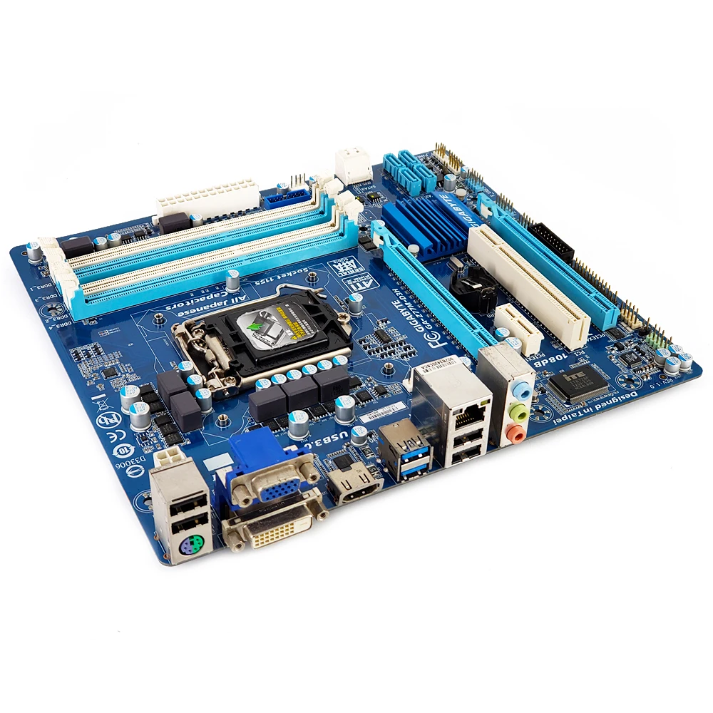 Gigabyte GA-Z77M-D3H настольная материнская плата Z77M-D3H Z77 LGA 1155 Core i7 i5 i3 DDR3 32G SATA3 USB3.0 HDMI VGA DVI Micro-ATX