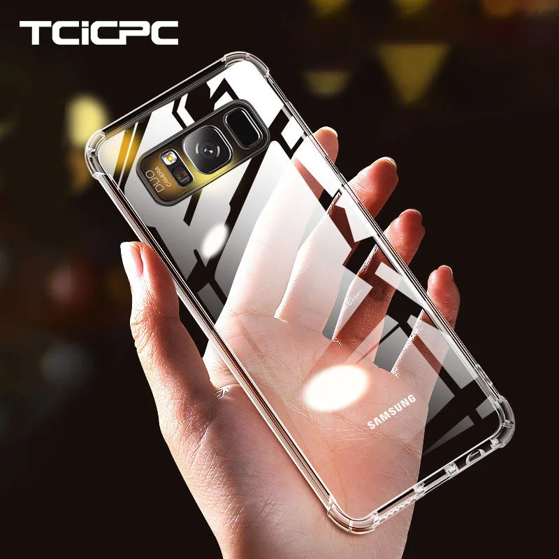 

For Samsung S8 S9 Case Samsung Galaxy S8 S9 S10 Plus Cases Luxury TPU Transparent Soft Back Cover For Samsung S10 S10E Fundas