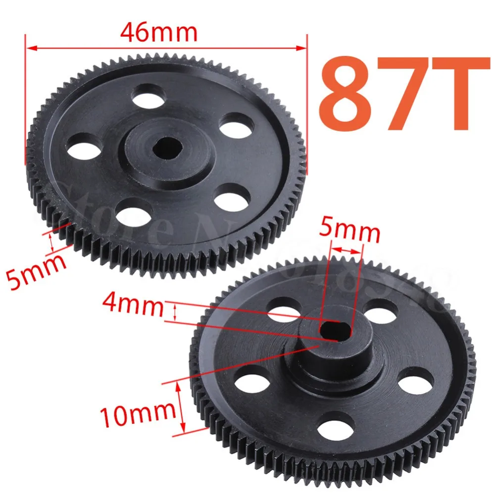 

For HSP Pangolin 94180 Upgrade Metal Reduce Gear 87T Spur Gear 18024 RC 1/10 Rock Crawler Climber