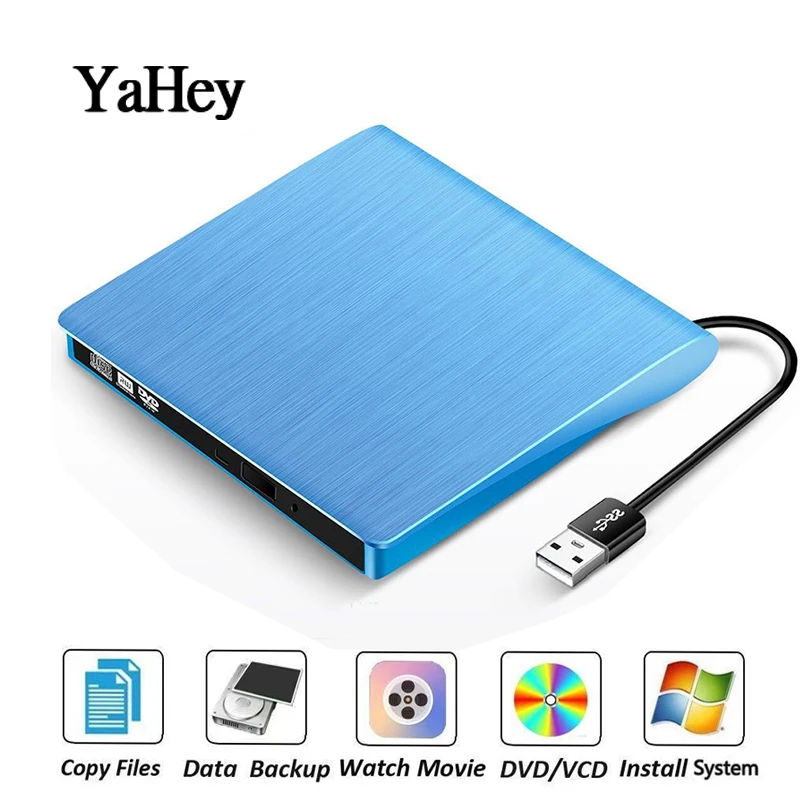 USB 2 0 внешний CD/DVD RW ГОРЕЛКА DVD/CD rom плеер оптический DVD привод CD + Писатель на