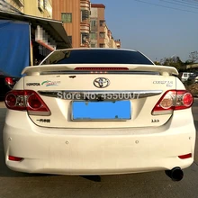 Для Toyota Corolla 2007 2008 2009 2010 2011 2012 2013 багажник спойлер ABS Материал заднее крыло автомобиля со светодиодным светильник