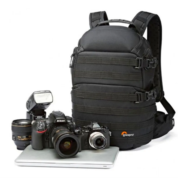 Envío rápido genuino Lowepro ProTactic 350 AW DSLR Cámara foto bolsa Laptop mochila con toda la cubierta del tiempo - 2