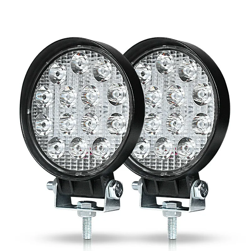 

RACBOX 4 inch 42W Round LED Work Light for Jeep LADA Motorcycle Offroad Boat Car Tractor Truck 4x4 SUV ATV Floodlights Spotlight