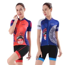 Beijing Opera Bicycle Clothing Set Reflective Women’s Mtb Bike Cycling Jersey & Bike Shorts Kit Maillot Ciclismo Cycling Suit