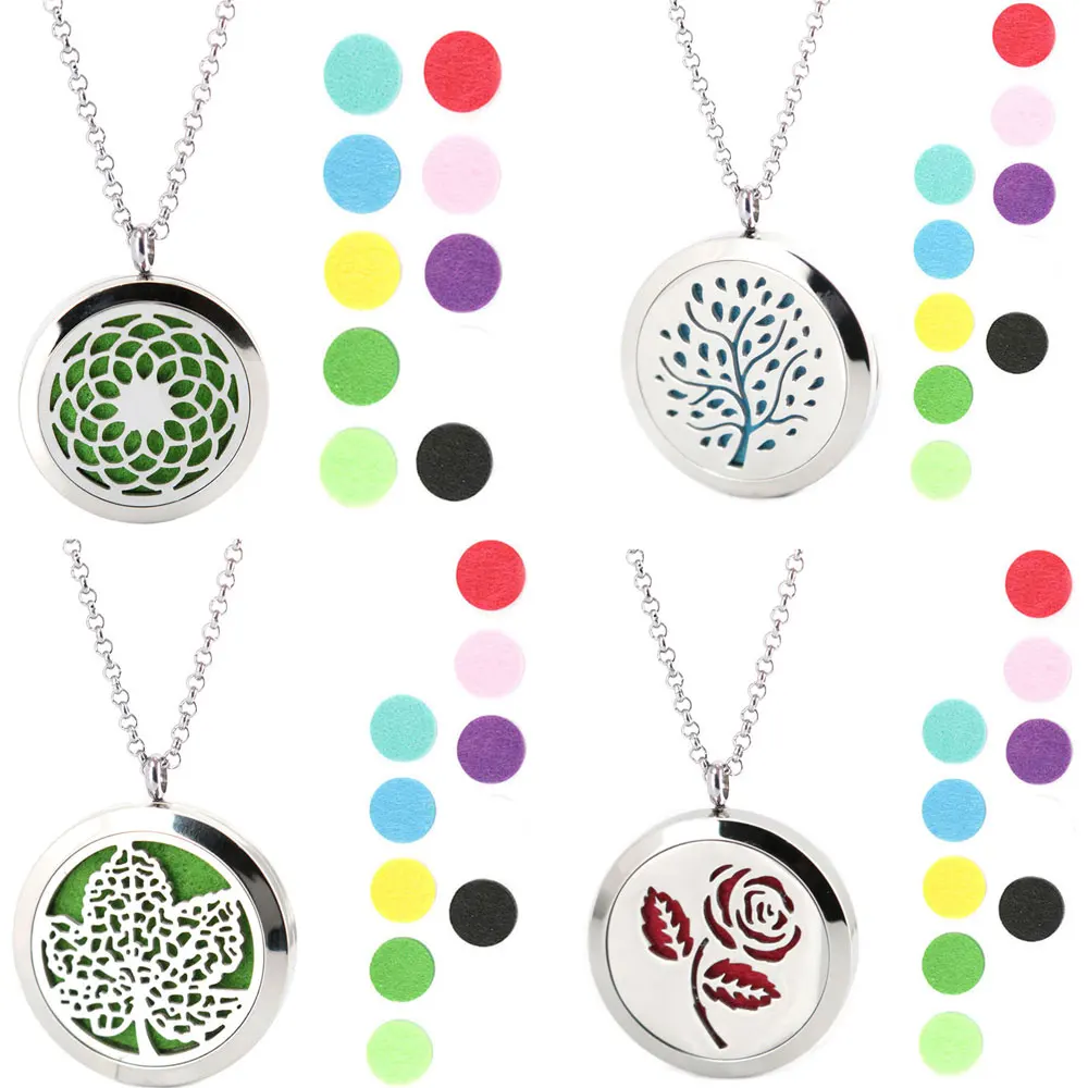 Aromatherapy Essential Oils Stainless Steel Necklace pendant