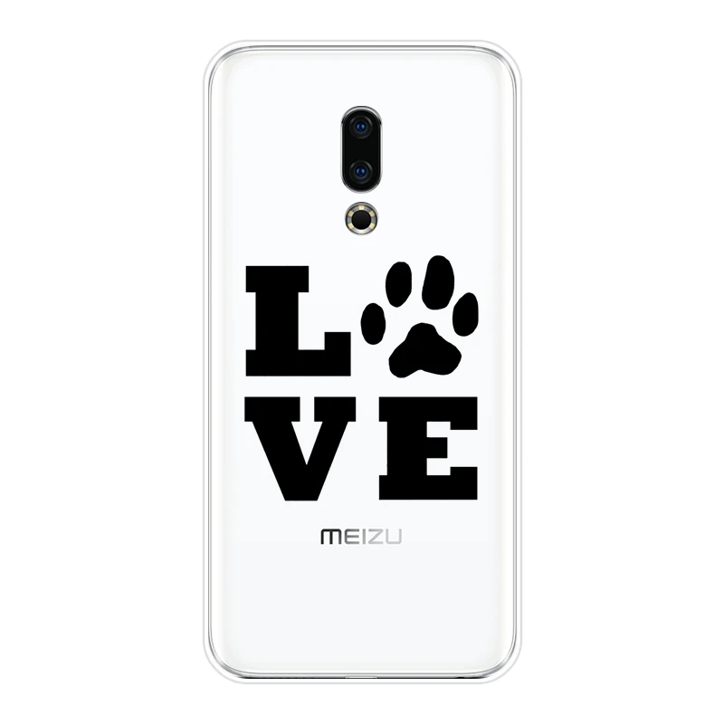 Мягкий чехол для телефона Meizu Pro 6 7 Plus U10 U20 силикон сердце щенок любовь смешная