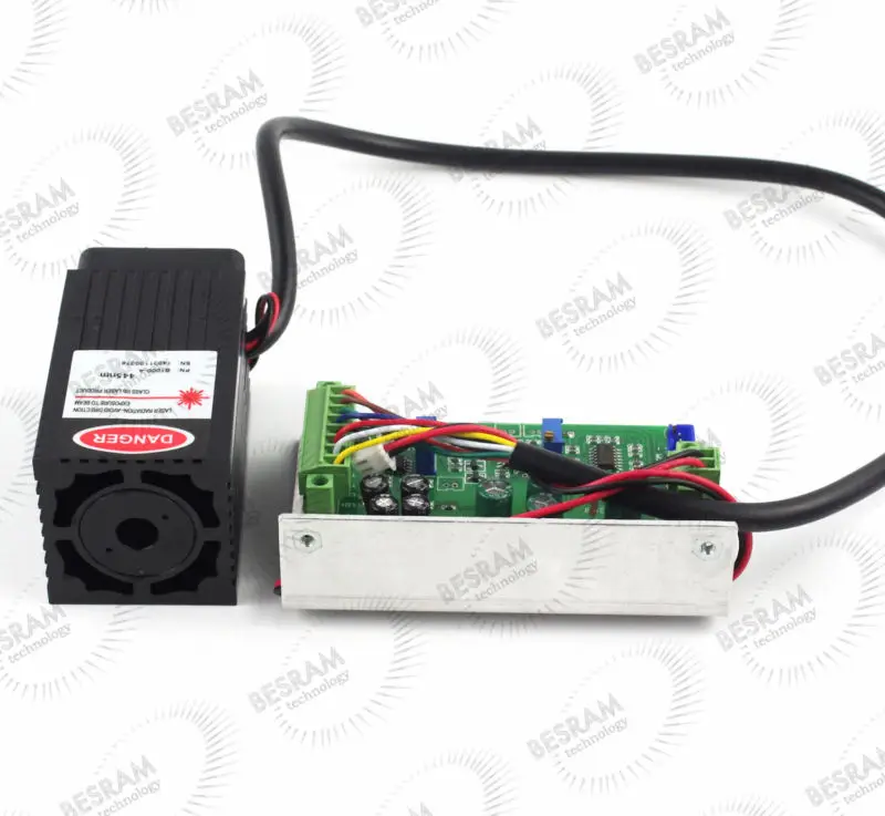 

2000mW 2W 450nm Blue Laser Diode Module ANALOG Lighting Show 12V DC