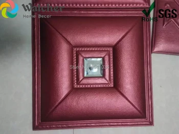 

1box 8pcs Wall Furnishings Sparkling pu synthetic leather Panel For Bed Backdrop for Interior decoration