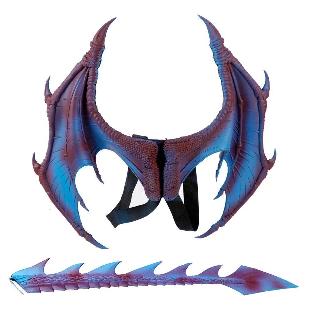 Cosplay How to Train Your Dragon costume props kids adult black demon dragon vampire wings mask halloween carnival purim props