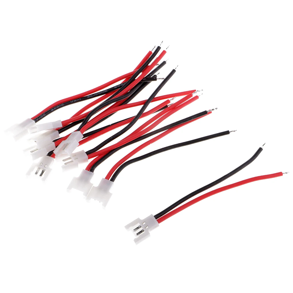 10x RC Upgrade Parts 2.0 Connector Male Plug Wire Cable Line Battery Charging Adapter