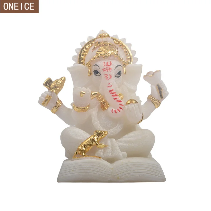 

Ganesha Painted resin india elephant god buddha Sculpture statue Religious Feng Shui statue Home decoration accessories crafts