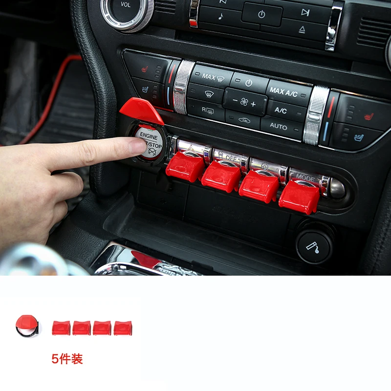 Lsrtw2017 автомобиля нажатием одной кнопки Пуск Накладка для ford mustang 6th поколения