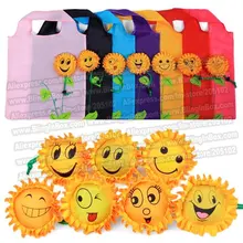 Солнцезащитная сумка для покупок c цветком, Экологичная Складная многоразовая переносная сумка на плечо из полиэстера для путешествий