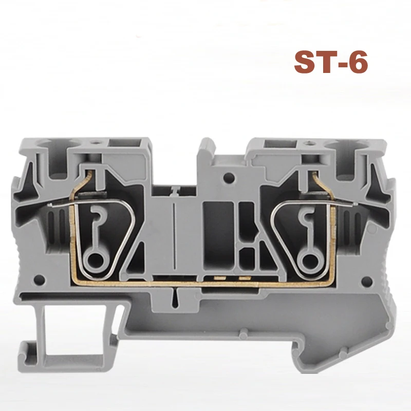 

10/30/50pcs Spring Terminal Blocks connector ST-6 din rail screwless terminals block wire cable connectors ST6 morsettiera 50A