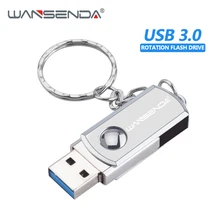 WANSENDA флеш-накопитель USB 3,0, 256 ГБ, 128 ГБ, 64 ГБ, 32 ГБ, 16 ГБ, 8 ГБ, высокоскоростная флешка, металлическая флешка, карта памяти из нержавеющей стали