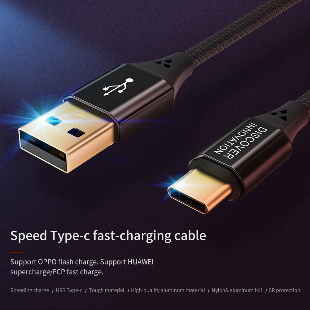 

NILLKIN Type-C usb cable type c 5a /40W for huawei for oppo for Samsung S10/S10 Plus/S10e/S9 For Xiaomi Mi 8 Mi 9 Fast Nylon