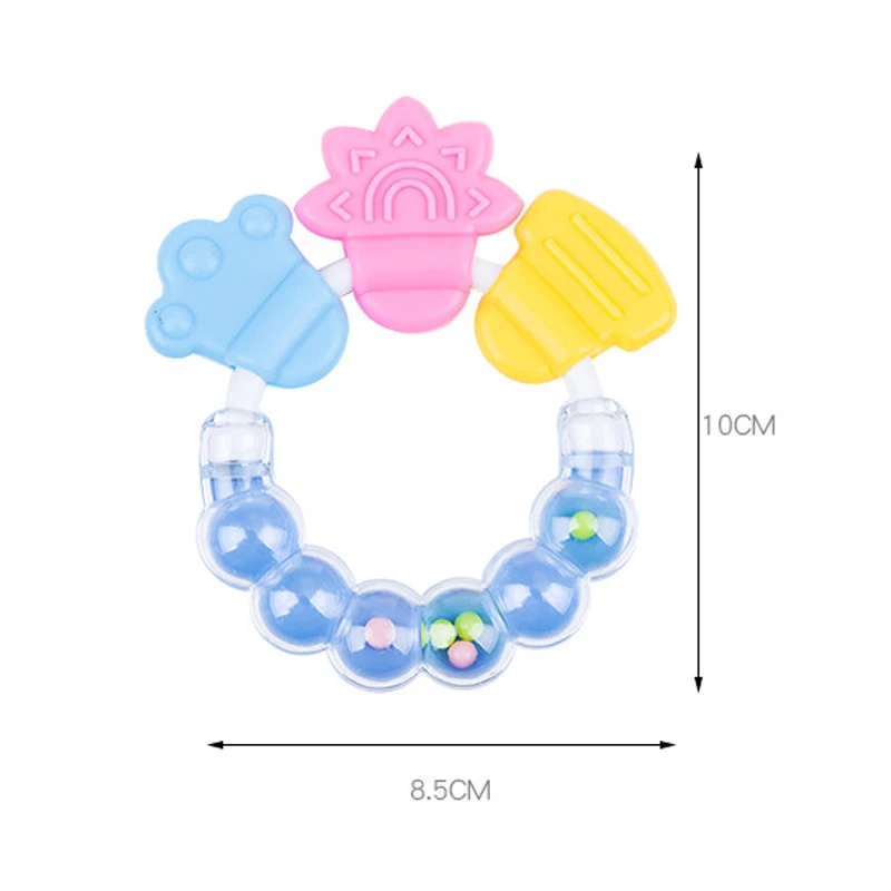 Baby Teether Molar Food-grade Silicone Toddler Dental Care Training Tooth Cute Bell Jingle Toy Infant Toothbrush Pacifier BB5073 (7)