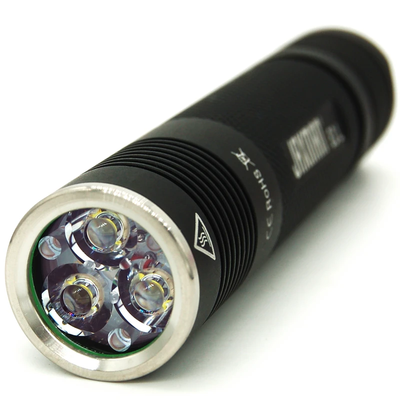 Фонарик JAXMAN E2L с 3 светодиодами и линзами TIR фонарик 18650 CREE XPG2 для кемпинга езды на