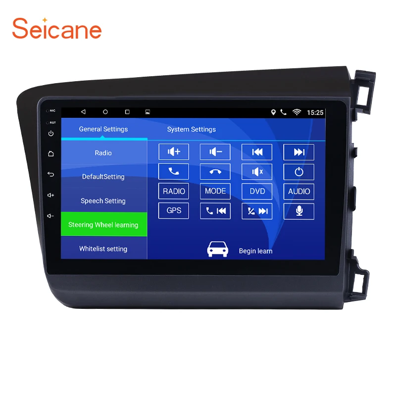 

Seicane 9" Quad-core Android 6.0 Car Radio GPS Navi HeadUnit Player for 2012 HONDA CIVIC Right Hand Driving With SWC Mirror link