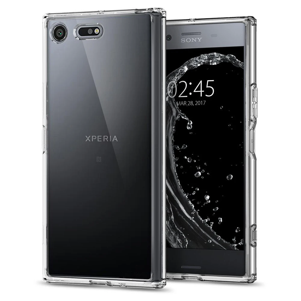 оригинальный Spigen Ultra Hybrid чехол для Sony Xperia XZ Premium 5.5&quot прозрачный черный Панель