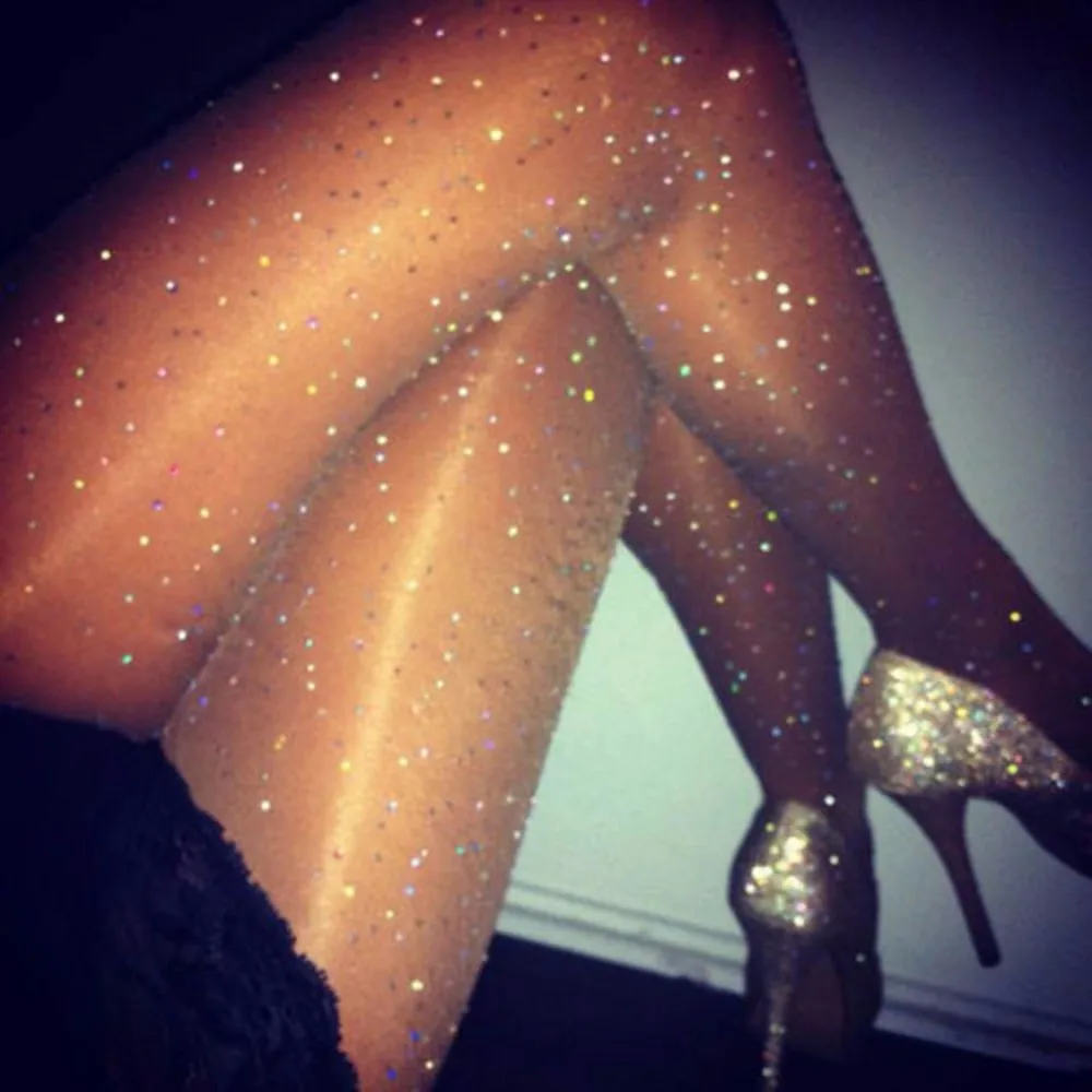 

Women Sexy Crystal Rhinestones Tights Female Slim Sexy Stockings Charm Pantyhose Club Party Hosiery 2018 New