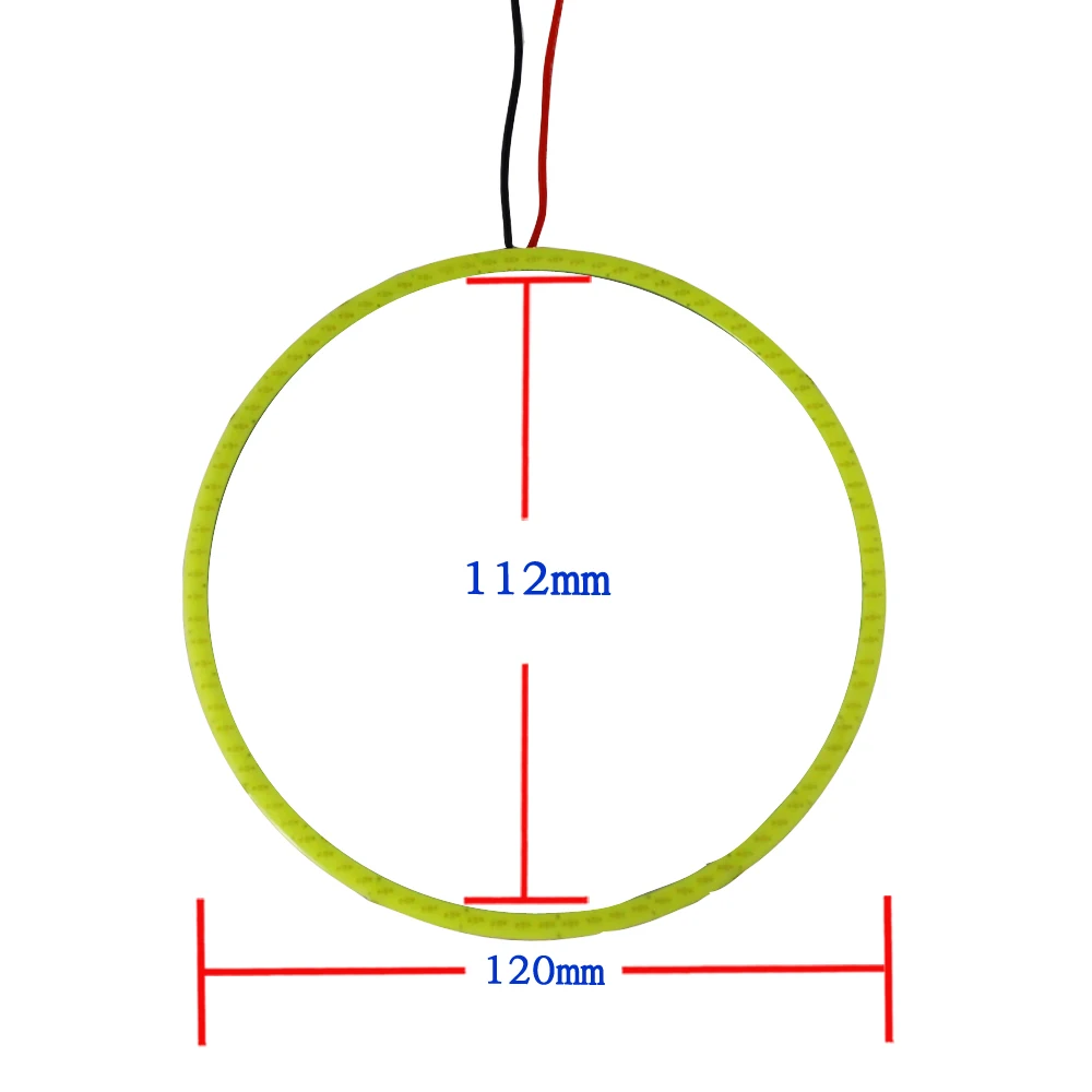1 пара(2 шт) 12 В ангельские глазки 50 мм 60 мм 70 мм 80 мм 90 мм 100 мм 110 мм 120 мм свет Автомобильный светодиодный фонарь COB ангельские глазки светодиодный CCFL Halo Кольцо
