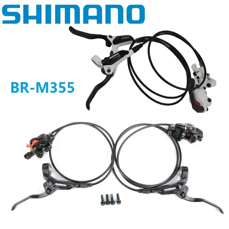 white shimano hydraulic brakes
