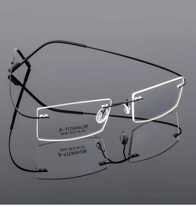 Память титана легкие гибкие без оправы очки Оптические очки оправа компьютерная оправа с прозрачными линзами Z5018