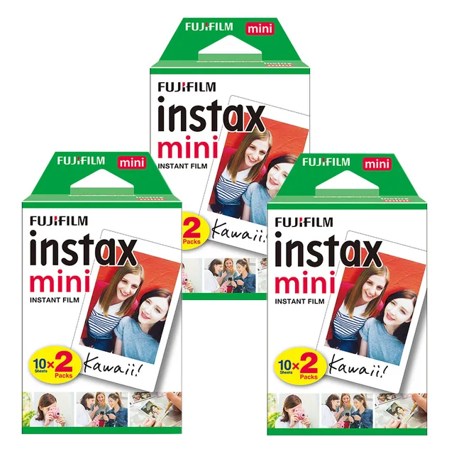 Best Price 60 Sheets Fuji Fujifilm Instax Mini 9 8 Film White Edge Photo Papers For Mini 9 7s 70 90 25 55 Share SP-2 Instant Camera