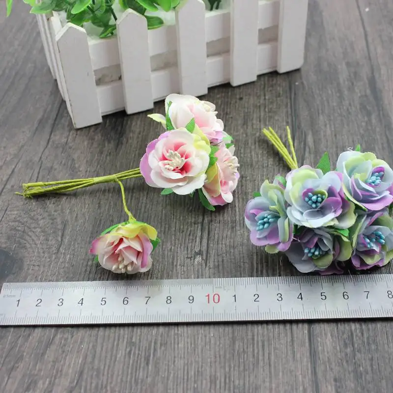 30 шт./лот недорогие шелковые искусственные розы в виде ромашек Букет DIY свадебное