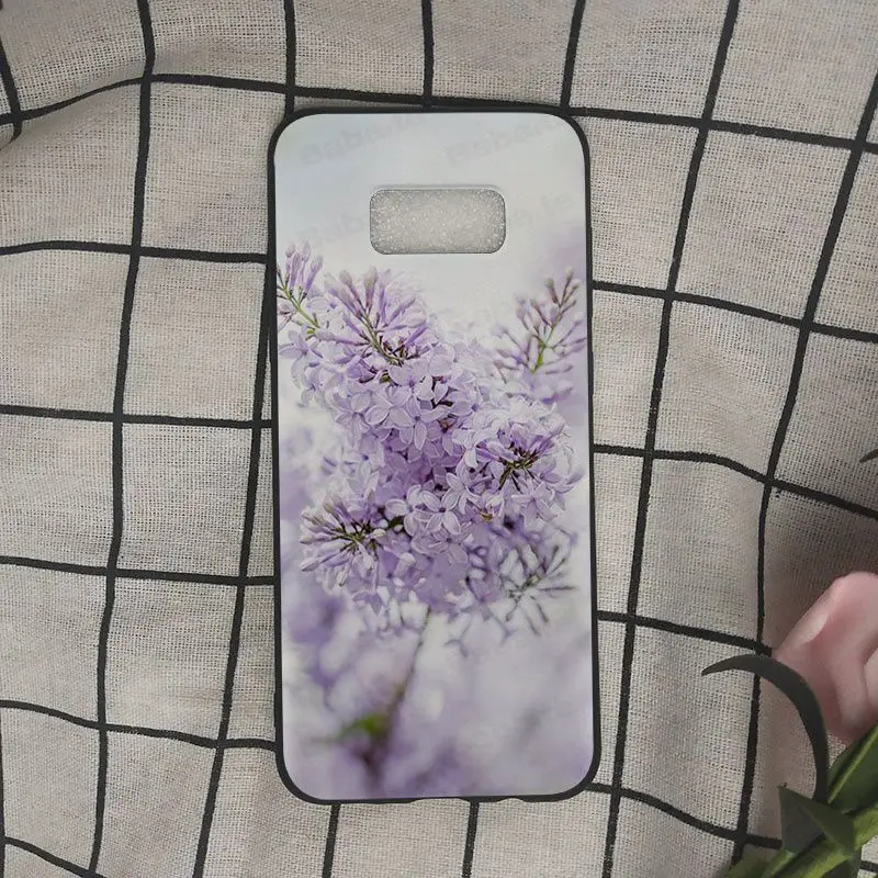 Мягкий чехол для Samsung Galaxy s10 s10plus s9 s8 plus s7 s6edge с узором лавандового и фиолетового