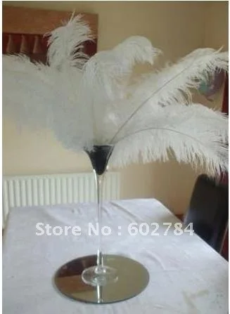 

Wholesale 100pcs/lot 14-16 inches 35-40cm White ostrich feather ostrich plumes ostrich plumage Free Shipping