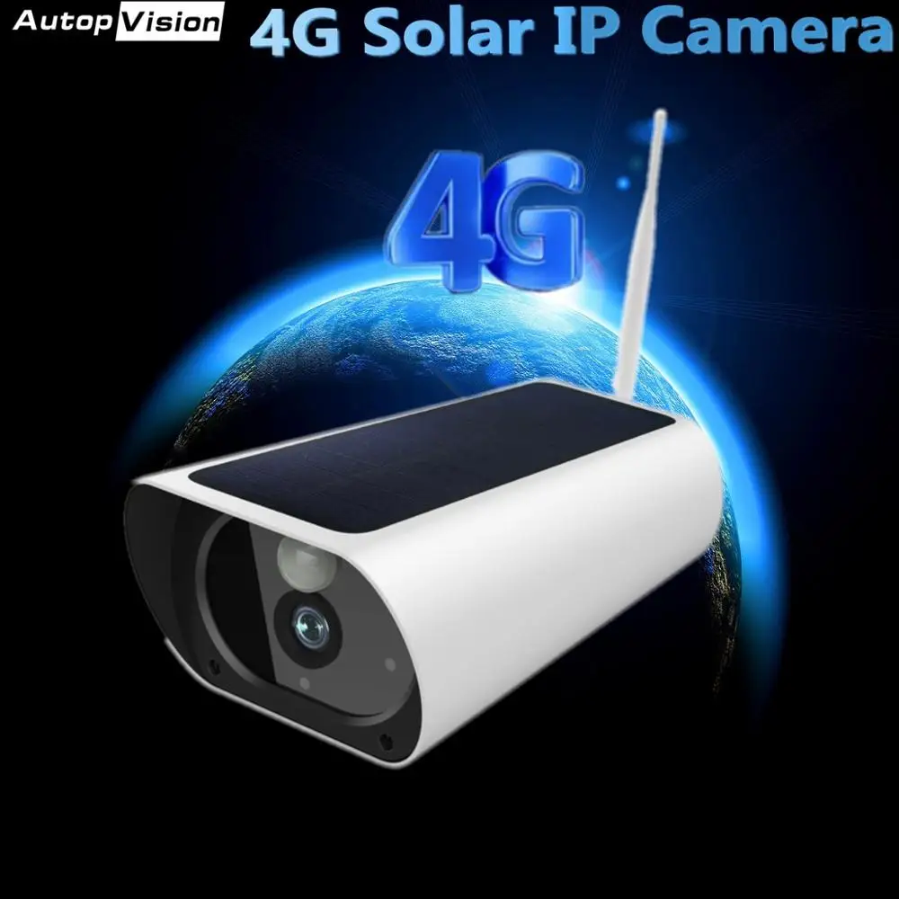 

Wireless Solar Powered IP Camera 4G GSM SIM Card HD 1080P Outdoor Security CCTV Camera with Solar Charging PIR Motion Alert Y9