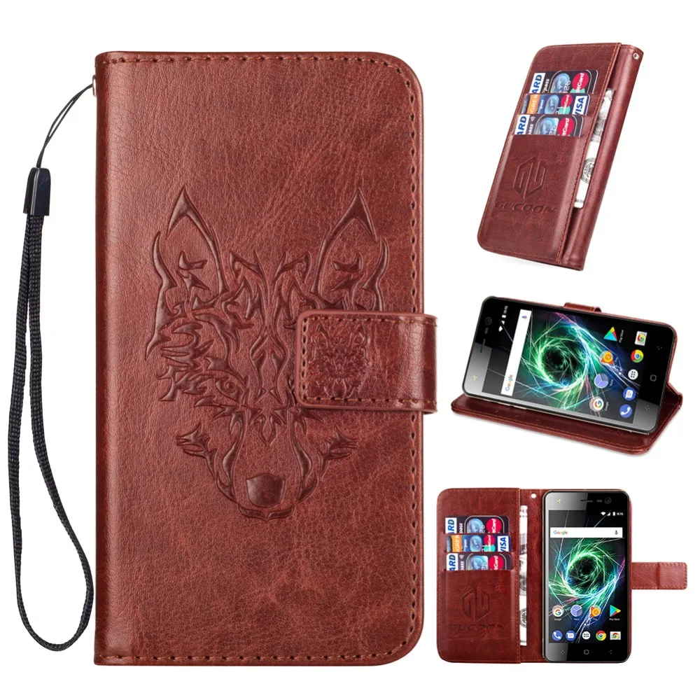 

GUCOON Embossed Skull Wolf Case for BQ BQ-5009L Trend 5.0inch Vintage Protective Phone Shell Fashion Cool Cover Bag