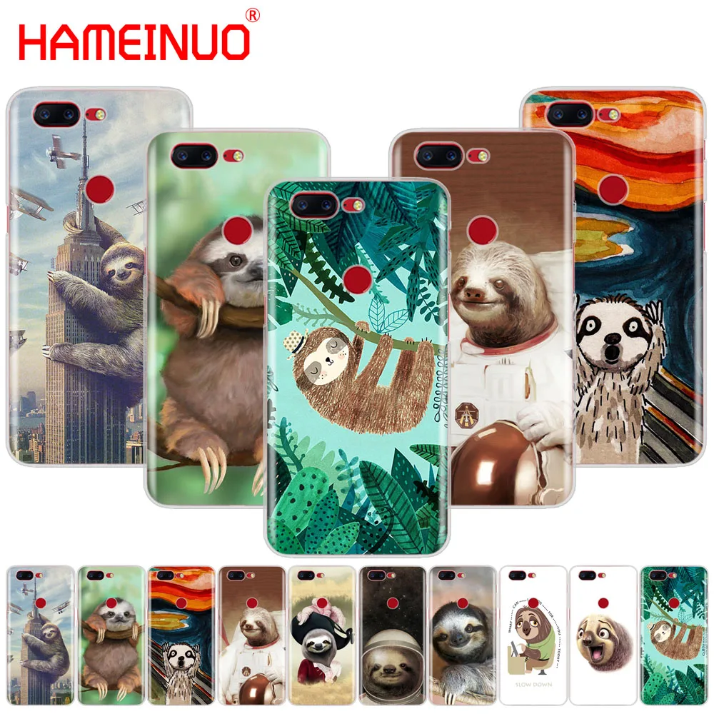 

HAMEINUO Caffeinated Sloth animal cover phone case for Oneplus one plus 5T 5 3 3t 2 X A3000 A5000