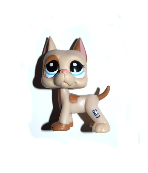 

Pet Shop Animal Puppy Blue Eyes Tan Brown Dog Dane Figure Child Toy
