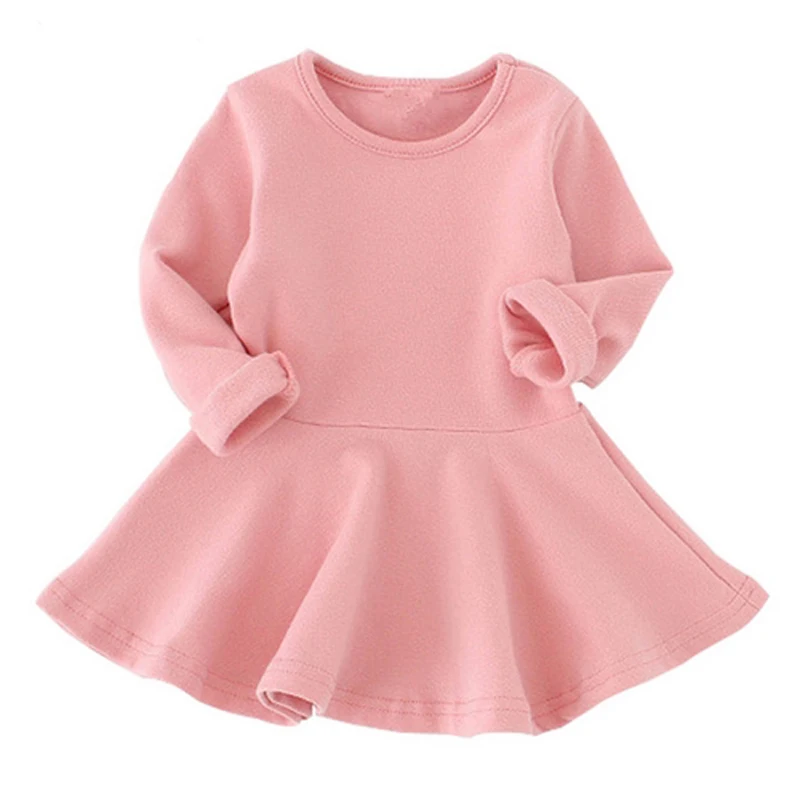 

Candy Colors Girls Dress Girl Spring Autumn Cotton Dress Children Clothing Long Sleeve Dress Kids Clothes Lotus Leaf Dresses