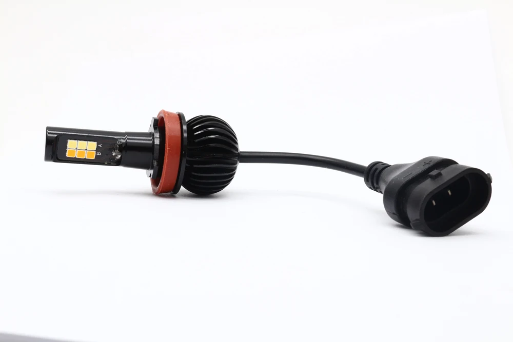 Dual Color Change Headlight H7 H4 LED Fog Light Bulb 6000k White 3000K Yellow H1 H3 H8 H11 9005 9006 880 12V 20W LED Headlights (22)