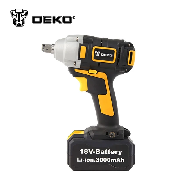DEKO В 18 в Li-Ion 0-2300r/мин 3.0Ah 280N. м электрический ударный ключ DIY бытовой электрический ключ Аккумуляторная дрель беспроводной ключ