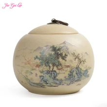 Китайские керамические чайные коробки, тщательно продуманные пейзажи, включая сухофрукты и редкие травы, влагостойкие, водостойкие