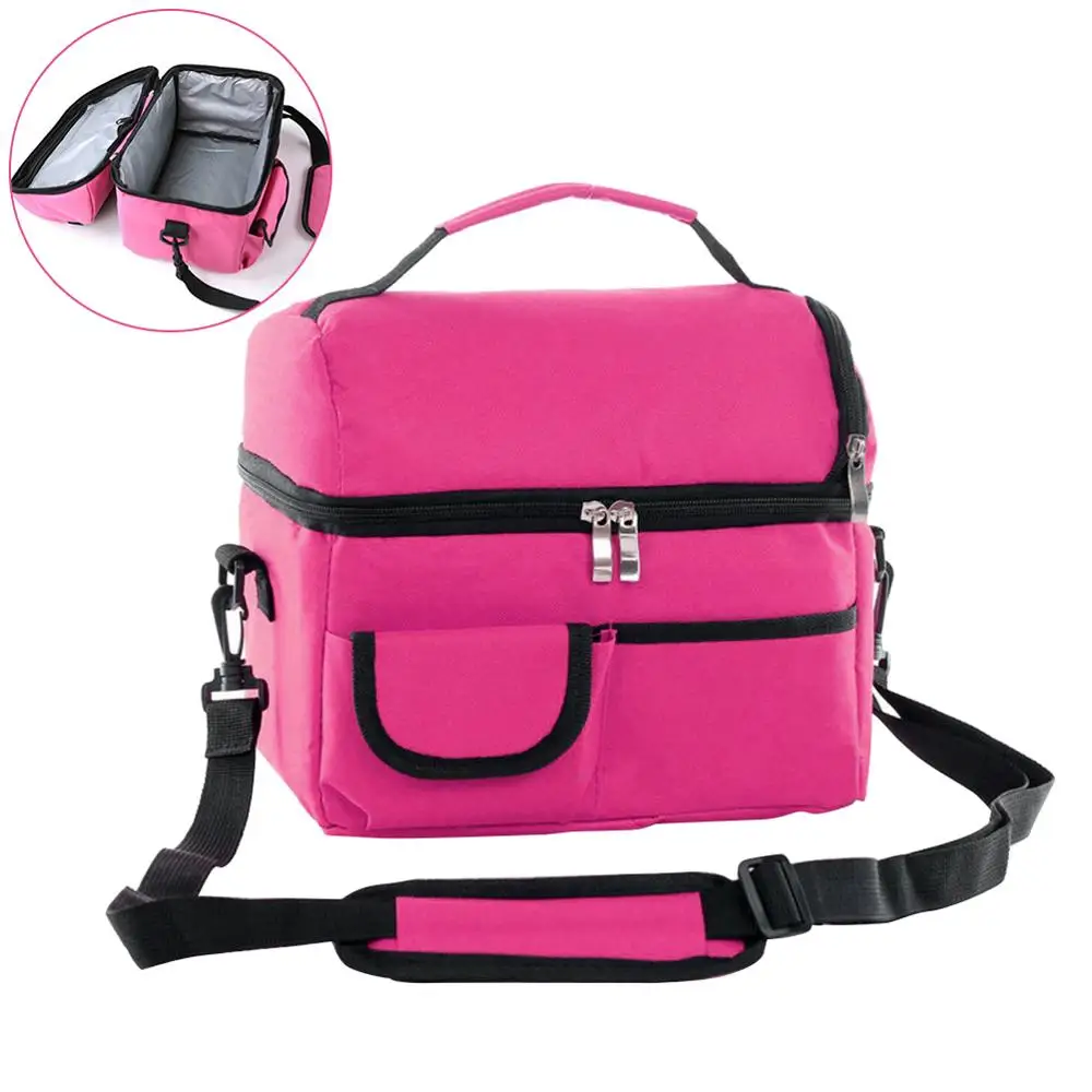 

Cooler Bag Warm Keeping Large Capacity Double Layer Waterproof Reusable Thermal Bags Picnic Bag for Office Outdoors