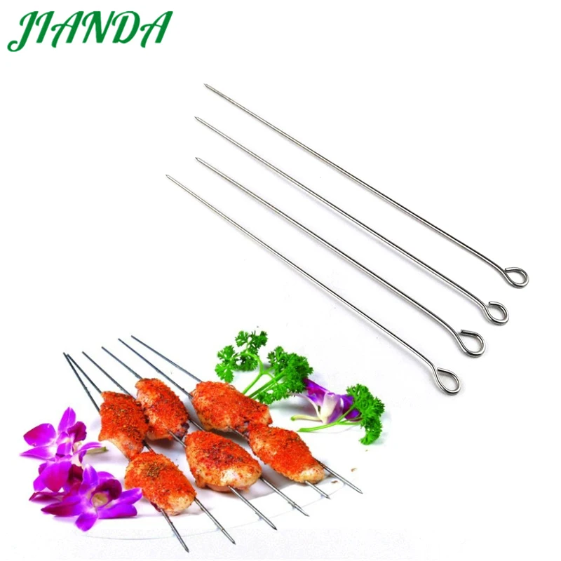 JIANDA 1set 38cm/40cm/45cm/50cm Stainless Steel BBQ