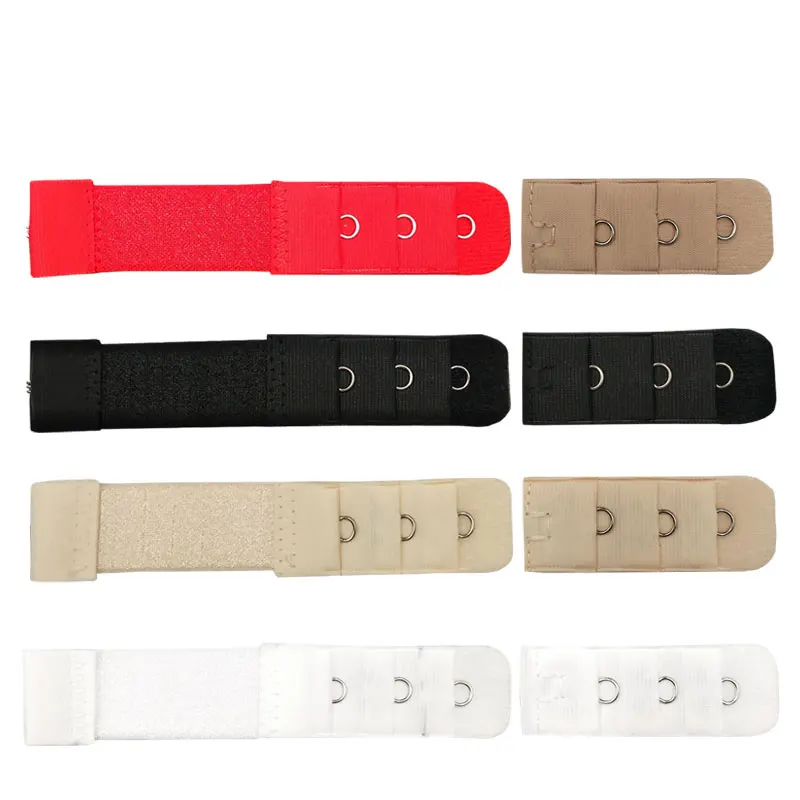 

2019 New Ladies 1 Rows 3 Hooks Bra Extender Nylon Clasp Extension Elastic On Strap Soft Bra Band Extenders Intimates Accessories